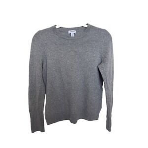 Nordstrom Gray 100% Cashmere Pullover Round Neck Sweater Size Medium